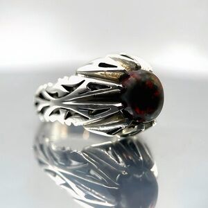 Men’s Natural Opal Ring - October Birthstone Jewelry - Gift for Him